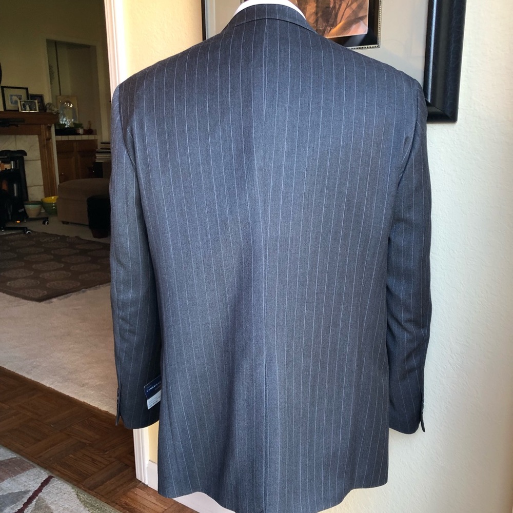 NEW Cambridge Classics 2 Pc Charcoal Pinstripe 40R - Picture 9 of 16